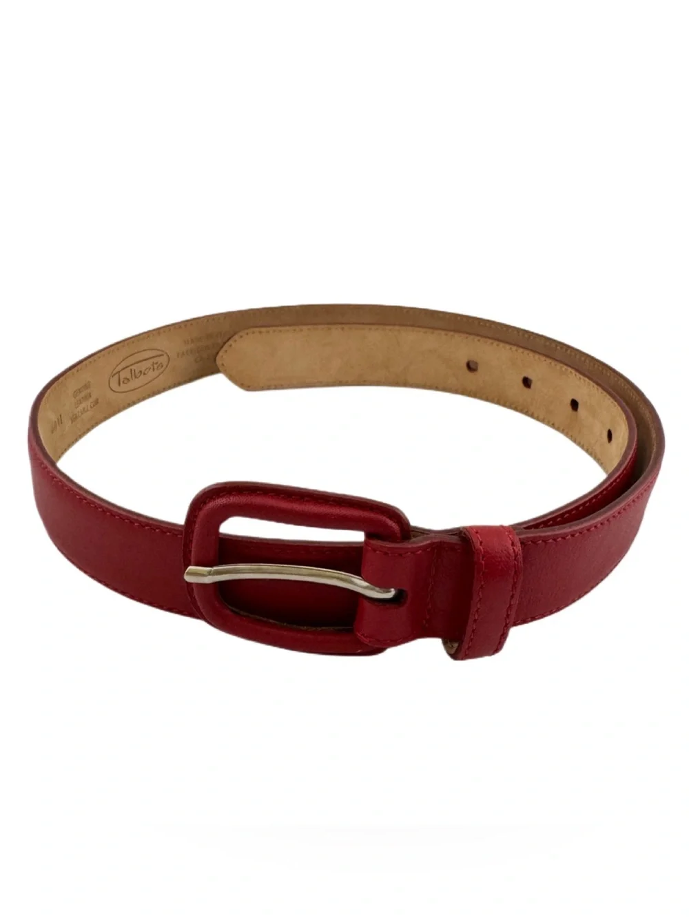 Talbots Red Leather Belt S